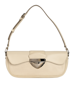 Montaigne Clutch, Epi/Leather, White, TH3077, S/DB, 2*